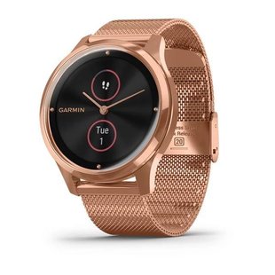 Смарт-годинник Garmin vivomove Luxe із рожево-золотистими корпусом та ремінцем 010-02241-24 фото