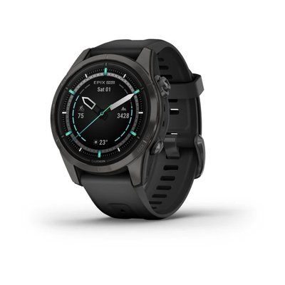 Смарт-часы Garmin epix Pro (Gen 2) Sapphire Edition (42мм) карбоново-серые титановые DLC с черным ремешком 010-02802-15 фото