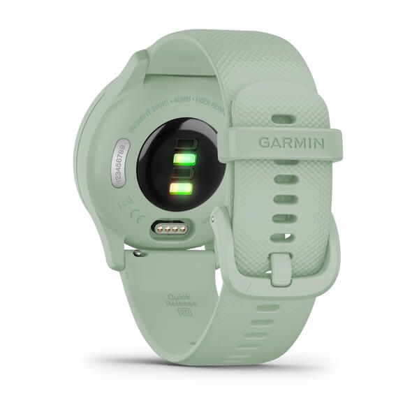 Смарт-годинник Garmin vivomove Sport кольору ментолу із силіконовим ремінцем і сріблястими вставками 010-02566-03 фото