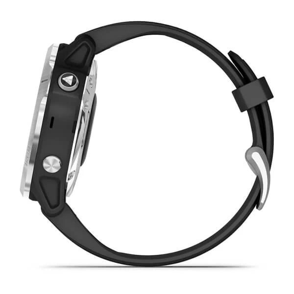 Смарт-часы Garmin fenix 6S Solar серебристые с черным ремешком 010-02409-00 фото