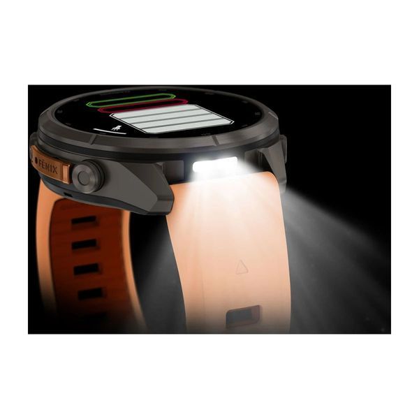 Смарт-годинник Garmin fenix 9 Pro (43 мм) титан рожева устриця/осінньо-помаранчевий 010-04335-06 фото