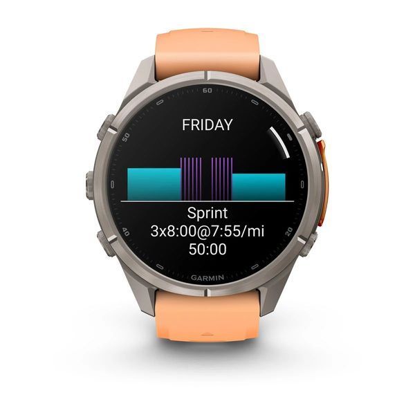 Смарт-годинник Garmin fenix 9 Pro (43 мм) титан рожева устриця/осінньо-помаранчевий 010-04335-06 фото