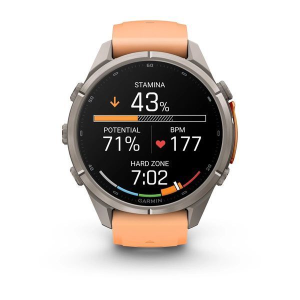 Смарт-годинник Garmin fenix 9 Pro (43 мм) титан рожева устриця/осінньо-помаранчевий 010-04335-06 фото