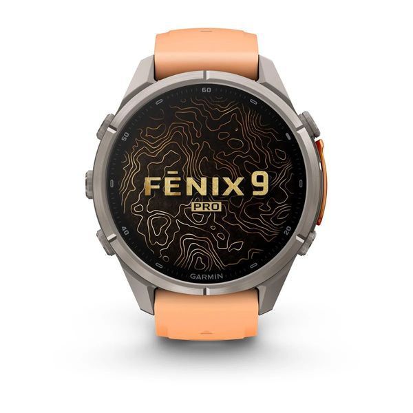 Смарт-годинник Garmin fenix 9 Pro (43 мм) титан рожева устриця/осінньо-помаранчевий 010-04335-06 фото