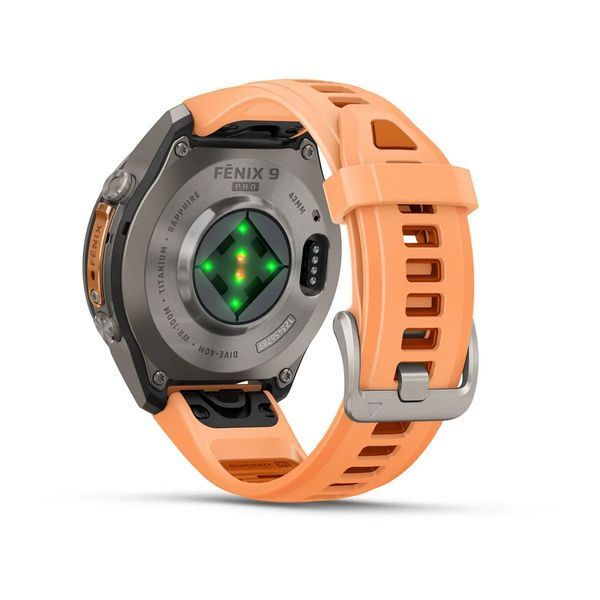 Смарт-годинник Garmin fenix 9 Pro (43 мм) титан рожева устриця/осінньо-помаранчевий 010-04335-06 фото