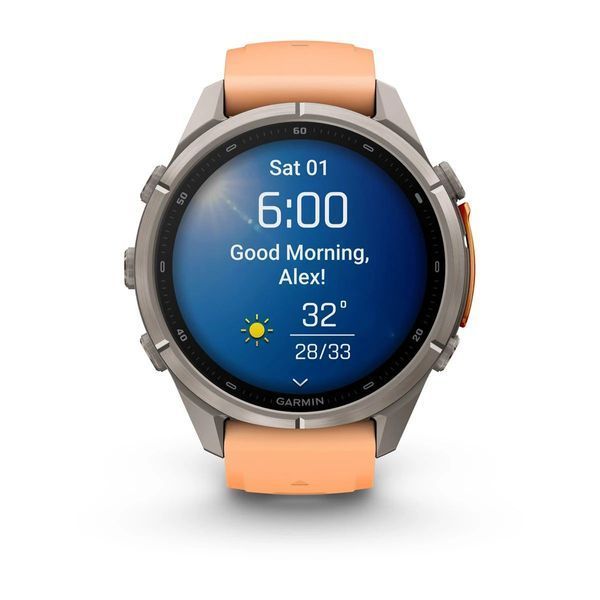 Смарт-годинник Garmin fenix 9 Pro (43 мм) титан рожева устриця/осінньо-помаранчевий 010-04335-06 фото