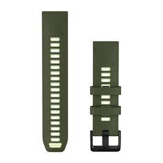 Ремешки для часов Garmin QuickFit 22 силиконовые оливково-зеленый/цитрон 010-14507-01 фото