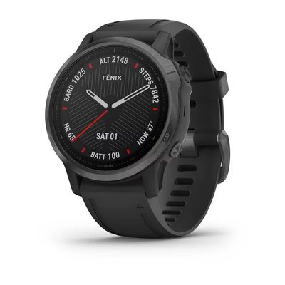 Смарт-часы Garmin fenix 6S Pro Sapphire серые DLC с черным ремешком 010-02159-25 фото