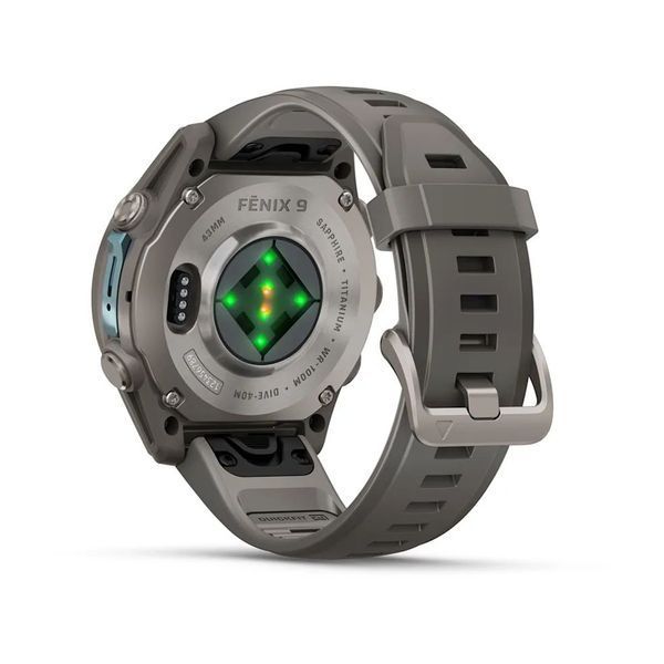 Смарт-годинник Garmin fenix 9 (43 мм) титан гравійно-сірий 010-04761-11 фото