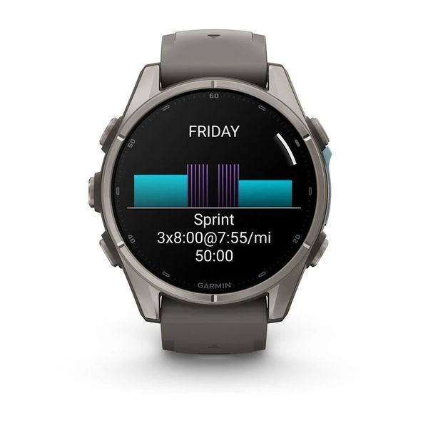 Смарт-годинник Garmin fenix 9 (43 мм) титан гравійно-сірий 010-04761-11 фото