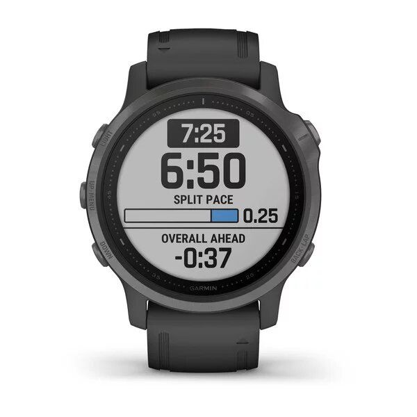 Смарт-годинник Garmin fenix 6S Pro Sapphire сірий DLC з чорним ремінцем 010-02159-25 фото