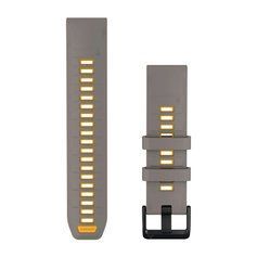 Ремешки для часов Garmin QuickFit 22 силиконовые серебристый/ярко-желтый 010-14507-02 фото