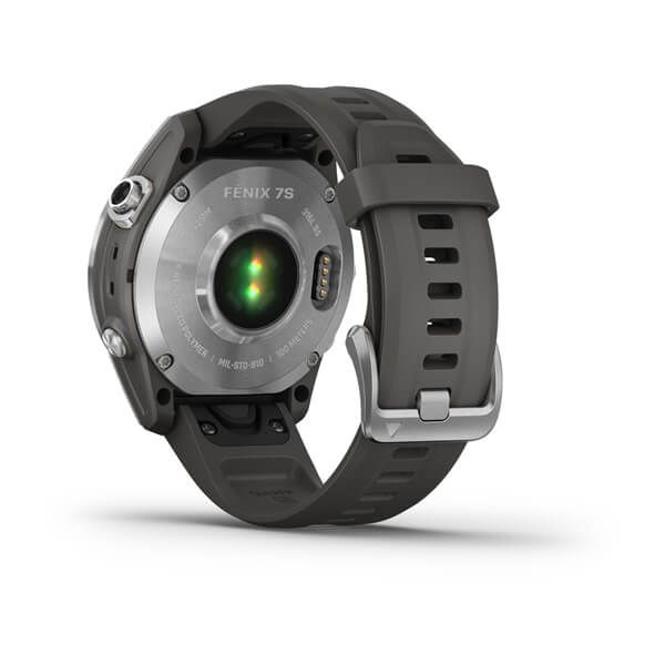 Смарт-часы Garmin fenix 7S серебристые с ремешком графитового цвета 010-02539-01 фото