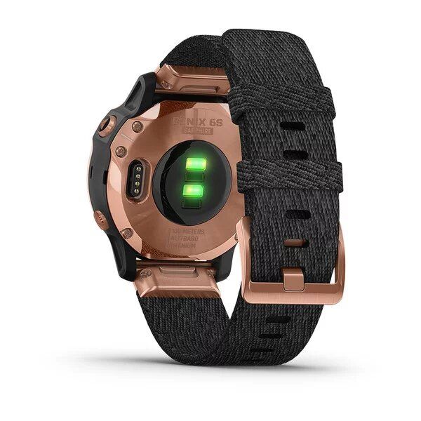 Смарт-часы Garmin fenix 6S Pro Sapphire розово-золотистые с черным нейлоновым ремешком 010-02159-37 фото