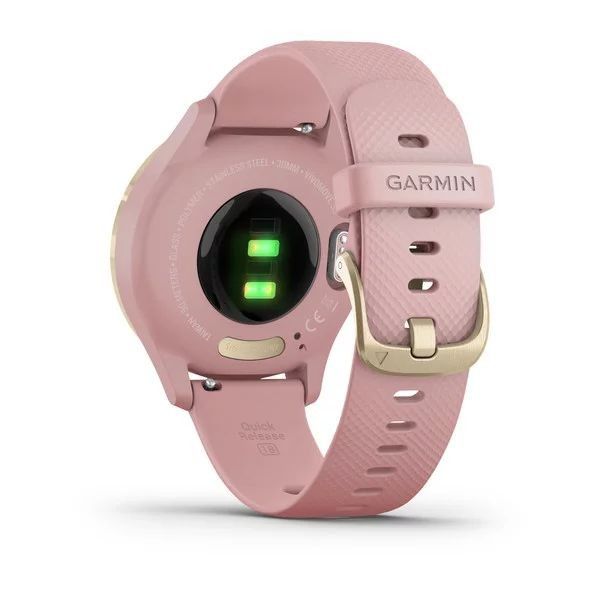Смарт-годинник Garmin vivomove 3S зі світло-золотистим безелем та припилено-рожевим ремінцем 010-02238-21 фото