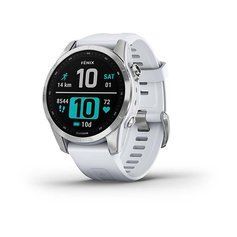 Смарт-часы Garmin fenix 7S серебристые с ремешком цвета белого камня 010-02539-03 фото