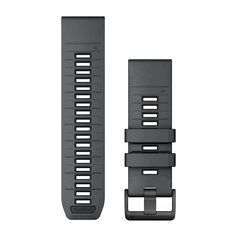 Ремешки для часов Garmin QuickFit 26 силиконовые грифельно-серые/черные 010-13393-11 фото