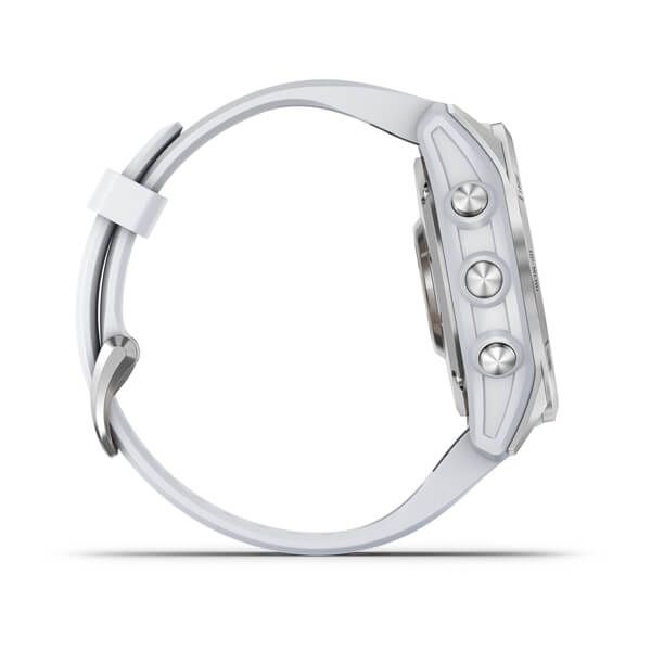 Смарт-годинник Garmin fenix 7S сріблястий з ремінцем кольору білого каменю 010-02539-03 фото