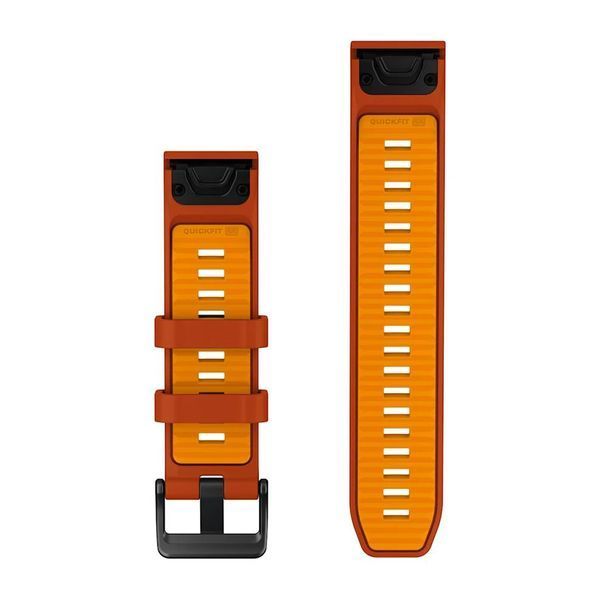 Ремешки для часов Garmin QuickFit 22 силиконовые осенний/ярко-оранжевый 010-14507-03 фото