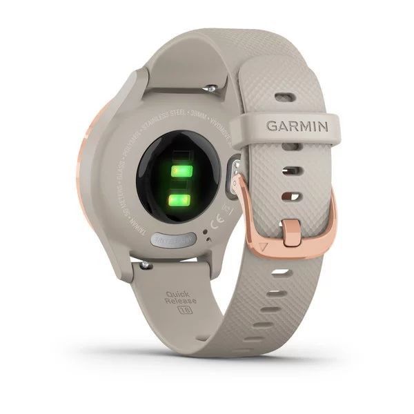 Смарт-часы Garmin vivomove 3S с розово-золотистым безелем и светло-песочным ремешком 010-02238-22 фото