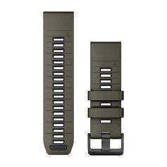 Ремешки для часов Garmin QuickFit 26 силиконовые оливково-серые/черные 010-13393-12 фото