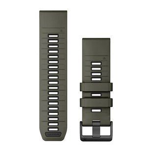 Ремешки для часов Garmin QuickFit 26 силиконовые оливково-серые/черные 010-13393-12 фото