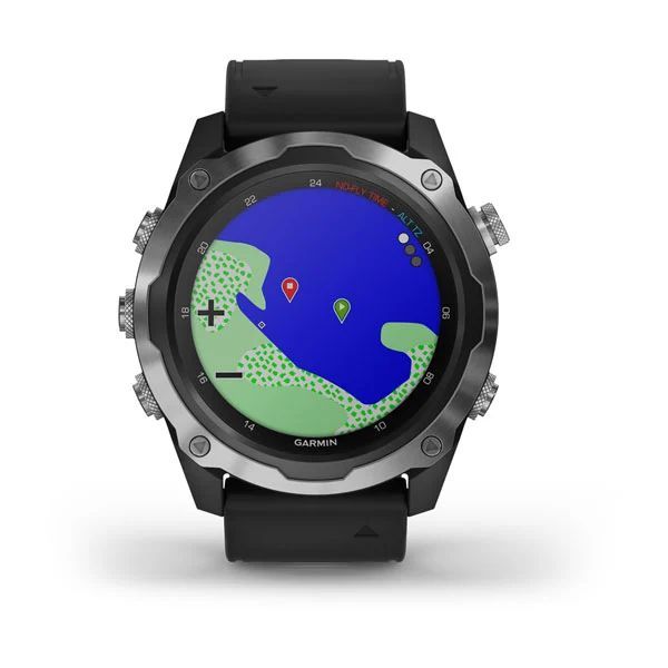 Смарт-часы Garmin Descent Mk2 из нержавеющей стали с черным ремешком 010-02132-10 фото