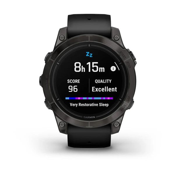 Смарт-часы Garmin epix Pro (Gen 2) Sapphire Edition (47мм) карбоново-серые титановые DLC с черным ремешком 010-02803-11 фото