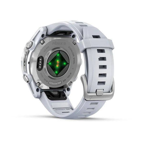 Смарт-годинник Garmin fenix 8 AMOLED (43 мм) сріблястий/білий камінь 010-02903-00 фото