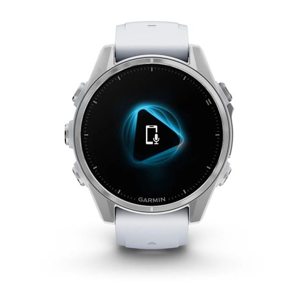 Смарт-часы Garmin fenix 8 AMOLED (43 мм) серебристый/белый камень  010-02903-00 фото