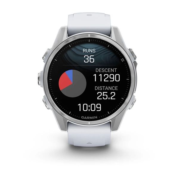 Смарт-часы Garmin fenix 8 AMOLED (43 мм) серебристый/белый камень  010-02903-00 фото