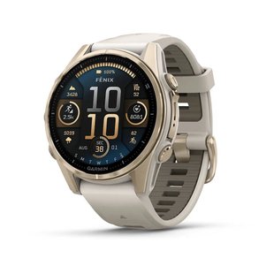 Смарт-часы Garmin fenix 8 AMOLED (43 мм) Sapphire золотистый/туманно-серый песочный 010-02903-11 фото