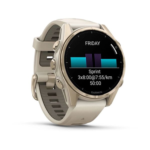 Смарт-годинник Garmin fenix 8 AMOLED (43 мм) Sapphire золотистий/туманно-сірий пісочний  010-02903-11 фото