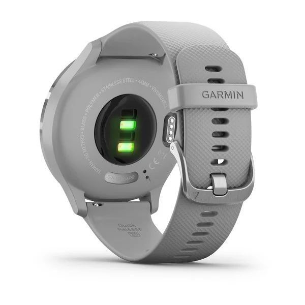 Смарт-часы Garmin vivomove 3 с серебристым безелем и пыльно-серым ремешком 010-02239-20 фото