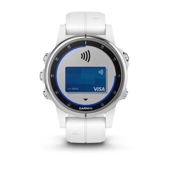 Смарт-годинник Garmin fenix 5S Plus Sapphire білий з білим ремінцем 010-01987-01 фото