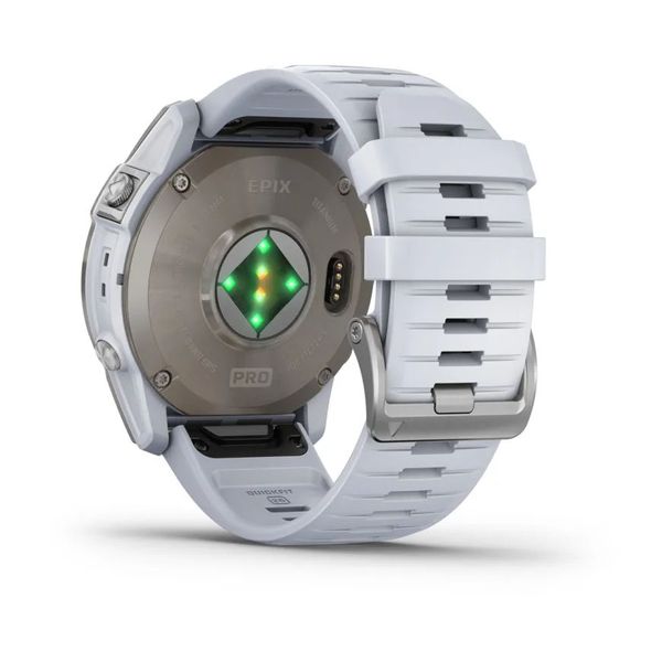 Смарт-годинник Garmin epix Pro (Gen 2) Sapphire Edition (51мм) титановий з ремінцем кольору білого каменю 010-02804-11 фото