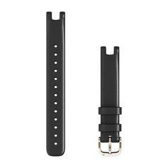 Ремешки для часов Garmin Lily из итальянской кожи (14 мм) черные с кремово-золотистой фурнитурой 010-13068-A1 фото