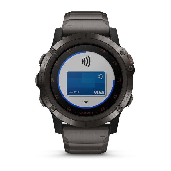 Смарт-годинник Garmin fenix 5X Plus Sapphire сірий титановий DLC з титановим ремінцем 010-01989-05 фото