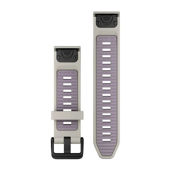 Ремінці для годинника Garmin QuickFit 20 силіконові туманно-сірі/лавандові 010-13391-03 фото