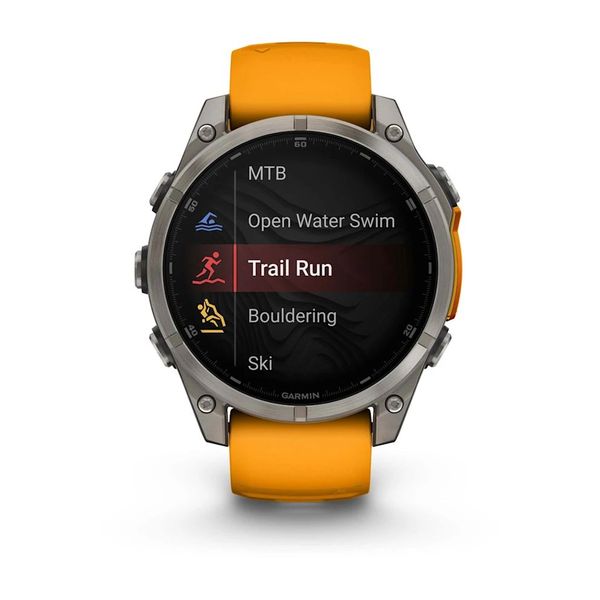 Смарт-часы Garmin fenix 8 AMOLED (47 мм) Sapphire титан оранжевый/графит 010-02904-11 фото