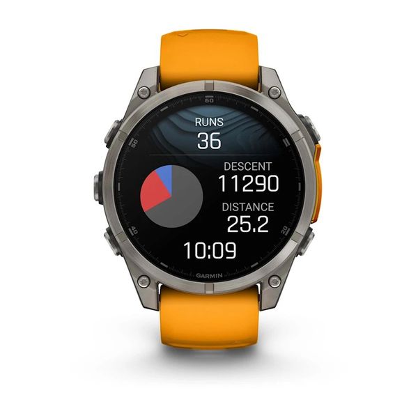 Смарт-годинник Garmin fenix 8 AMOLED (47 мм) Sapphire титан помаранчевий/графіт 010-02904-11 фото