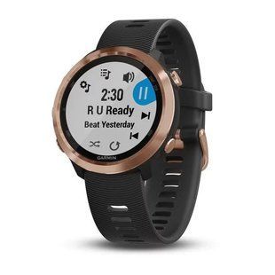 Смарт-часы Garmin Forerunner 645 Music розово-золотистые с черным ремешком 010-01863-33 фото
