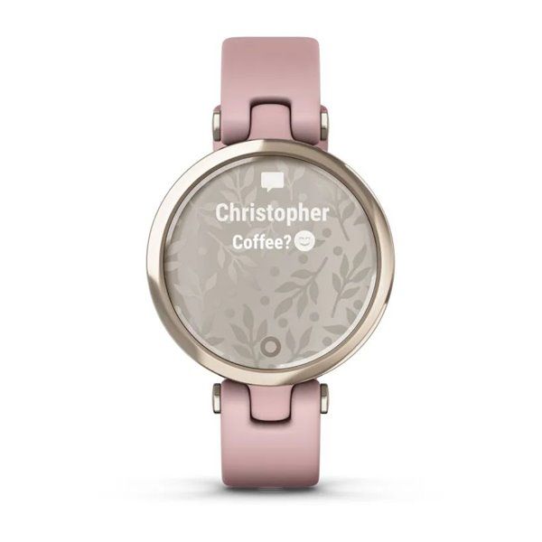 Смарт-часы Garmin Lily Sport с кремово-золотистым безелем, розовым корпусом и силиконовым ремешком 010-02384-13 фото