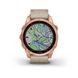 Смарт-часы Garmin fenix 7S Sapphire Solar розово-золотистые титановые с кожаным ремешком цвета известняка 010-02539-35 фото 4