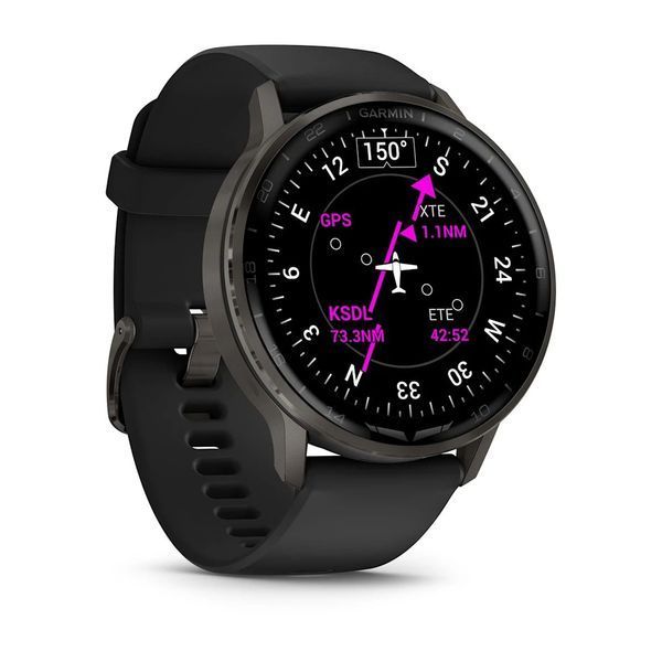 Смарт-годинник Garmin D2 Air X15 чорний з чорним силіконовим ремінцем 010-03014-51 фото