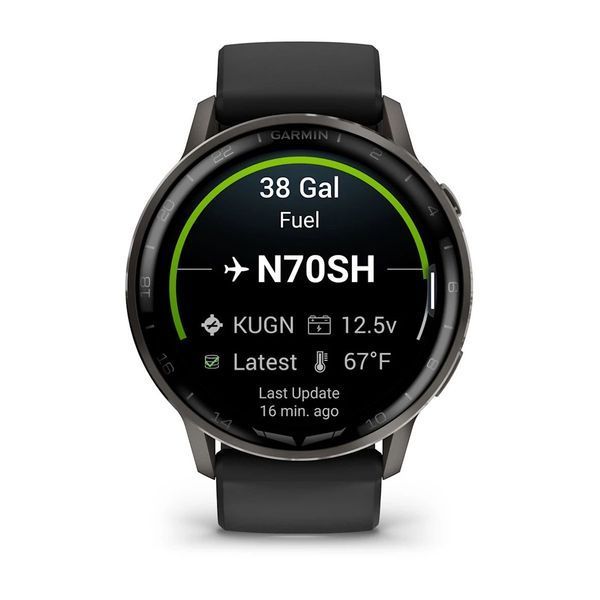 Смарт-годинник Garmin D2 Air X15 чорний з чорним силіконовим ремінцем 010-03014-51 фото