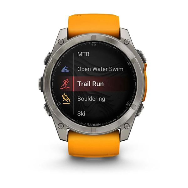 Смарт-годинник Garmin fenix 8 AMOLED (51 мм) Sapphire титан помаранчевий/графіт 010-02905-11 фото