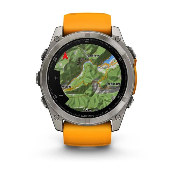 Смарт-часы Garmin fenix 8 AMOLED (51 мм) Sapphire титан оранжевый/графит 010-02905-11 фото