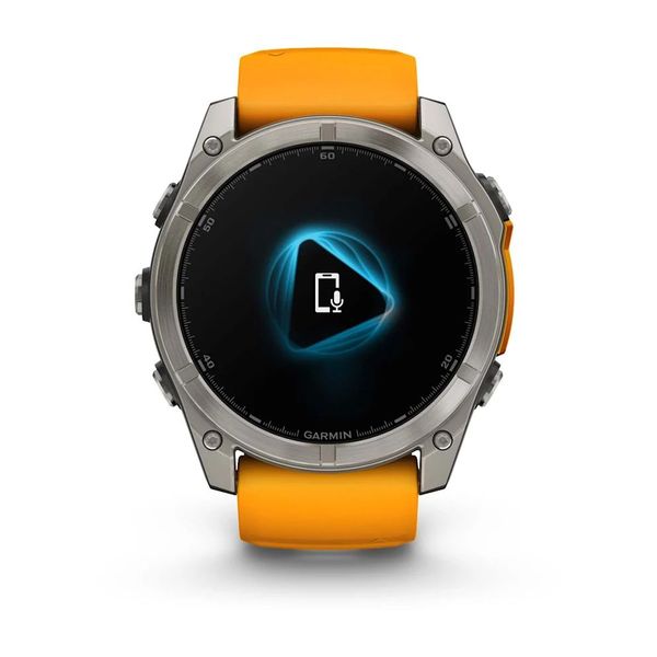 Смарт-годинник Garmin fenix 8 AMOLED (51 мм) Sapphire титан помаранчевий/графіт 010-02905-11 фото