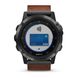 Смарт-часы Garmin Fenix ​​5X Plus Sapphire серые с коричневым кожаным ремешком 010-01989-03 фото 6